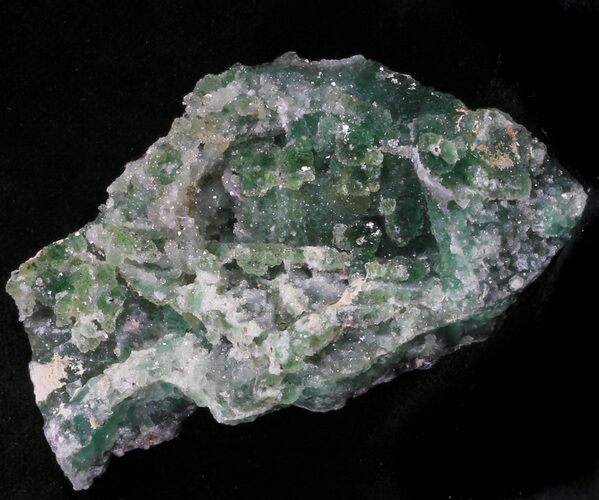 Green Fluorite & Druzy Quartz - Colorado #33355
